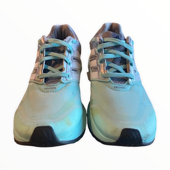 Adidas Response Boost TechFit Womens Running Shoes Size 7.5 Blue White M29772 - Picture 4 of 7